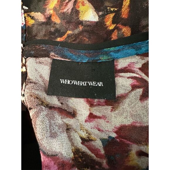 Who What Wear Women's Floral Long Sleeve Blouse Size M Multicolor - Picture 7 of 9